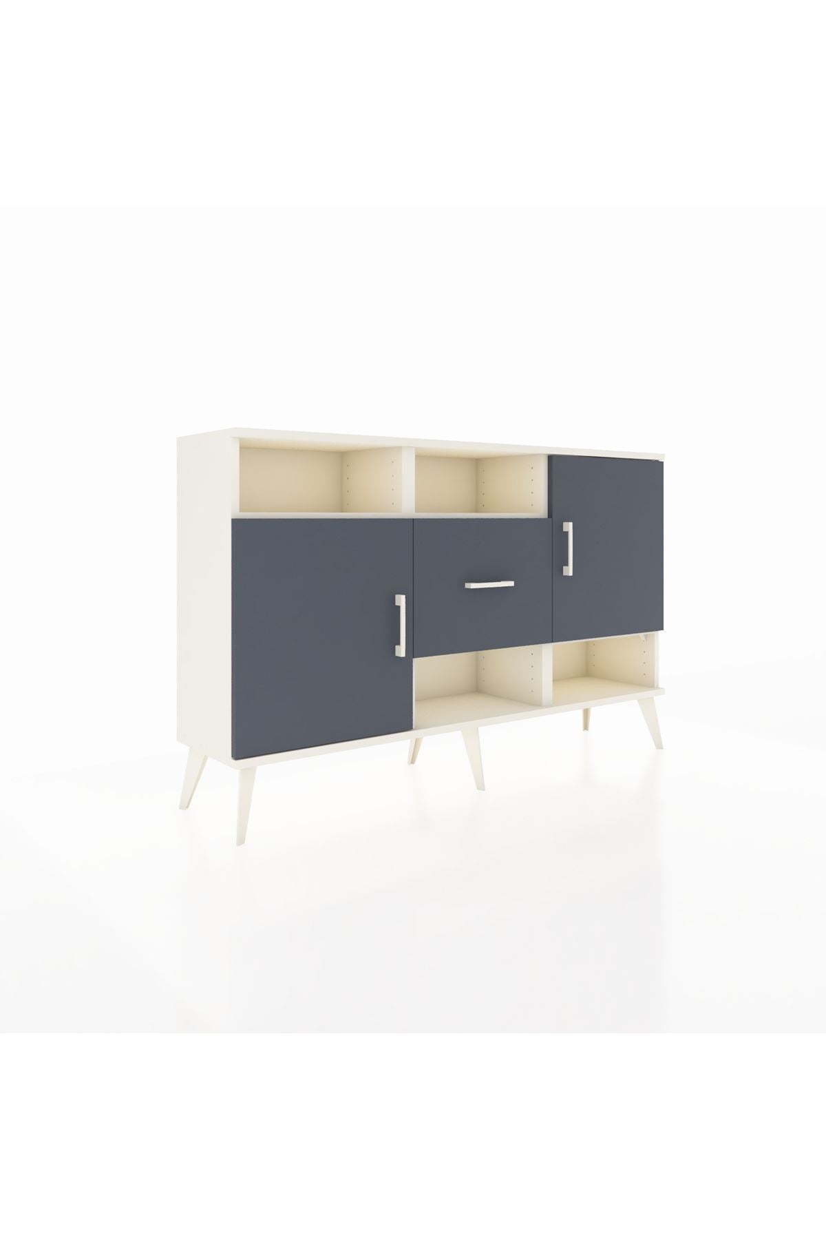 Arges Konsol 5 Raflı Tek Çekmeceli 2 Kapaklı 132x30x83 - S144M008V08A
