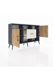 Arges Konsol 5 Raflı Tek Çekmeceli 2 Kapaklı 132x30x83 - S144M008V10A