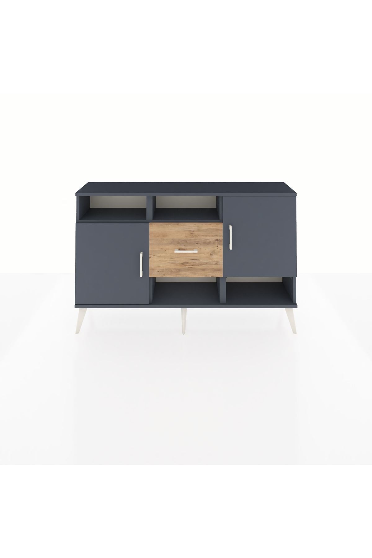 Arges Konsol 5 Raflı Tek Çekmeceli 2 Kapaklı 132x30x83 - S144M008V18A