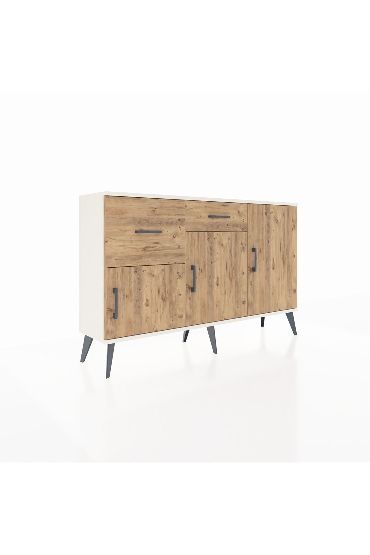 Arges Konsol 3 Raflı 2 Çekmeceli 3 Kapaklı 132x30x83 - S144M009V03A