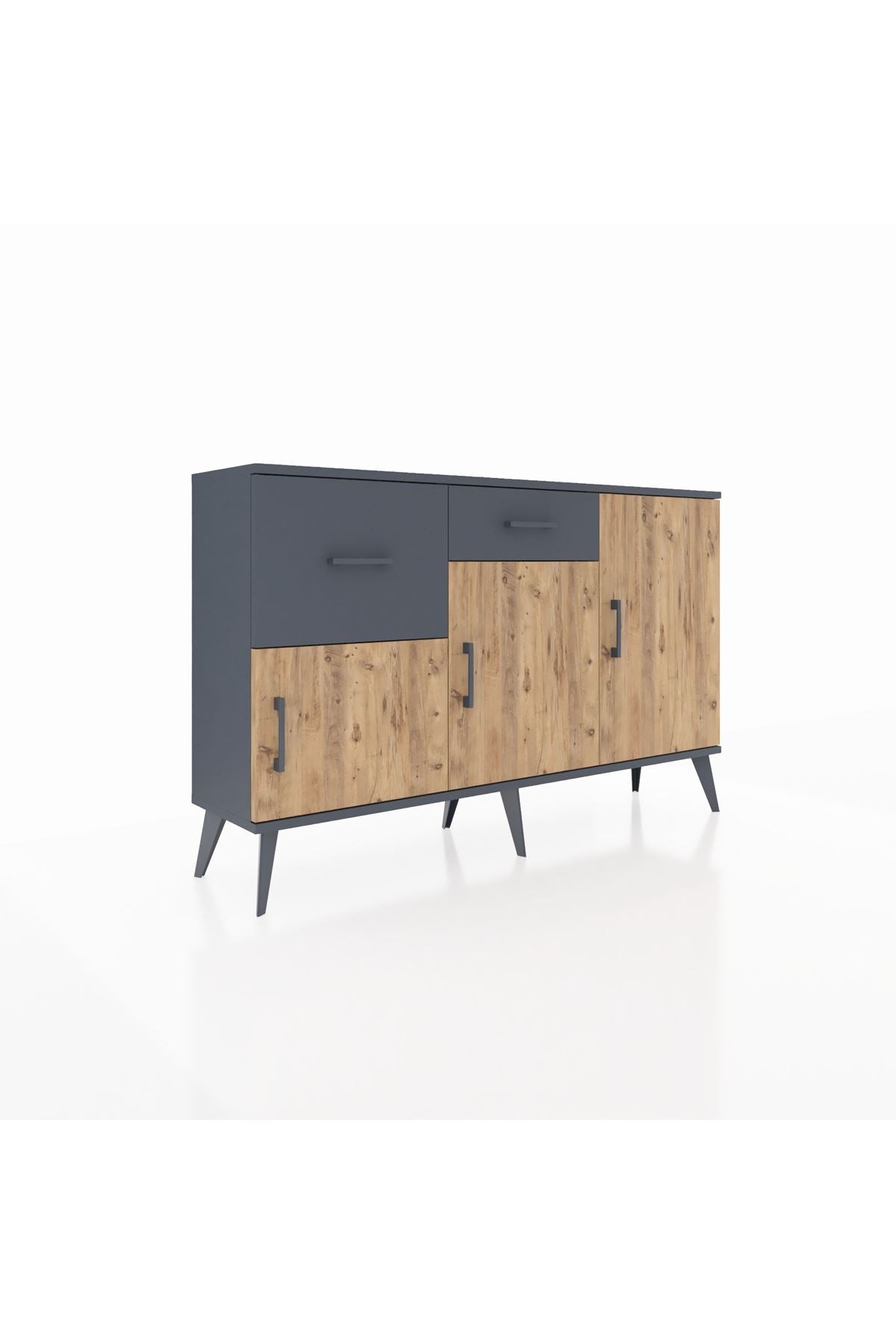 Arges Konsol 3 Raflı 2 Çekmeceli 3 Kapaklı 132x30x83 - S144M009V11A