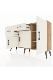 Arges Konsol 3 Raflı 2 Çekmeceli 3 Kapaklı 132x30x83 - S144M009V22A
