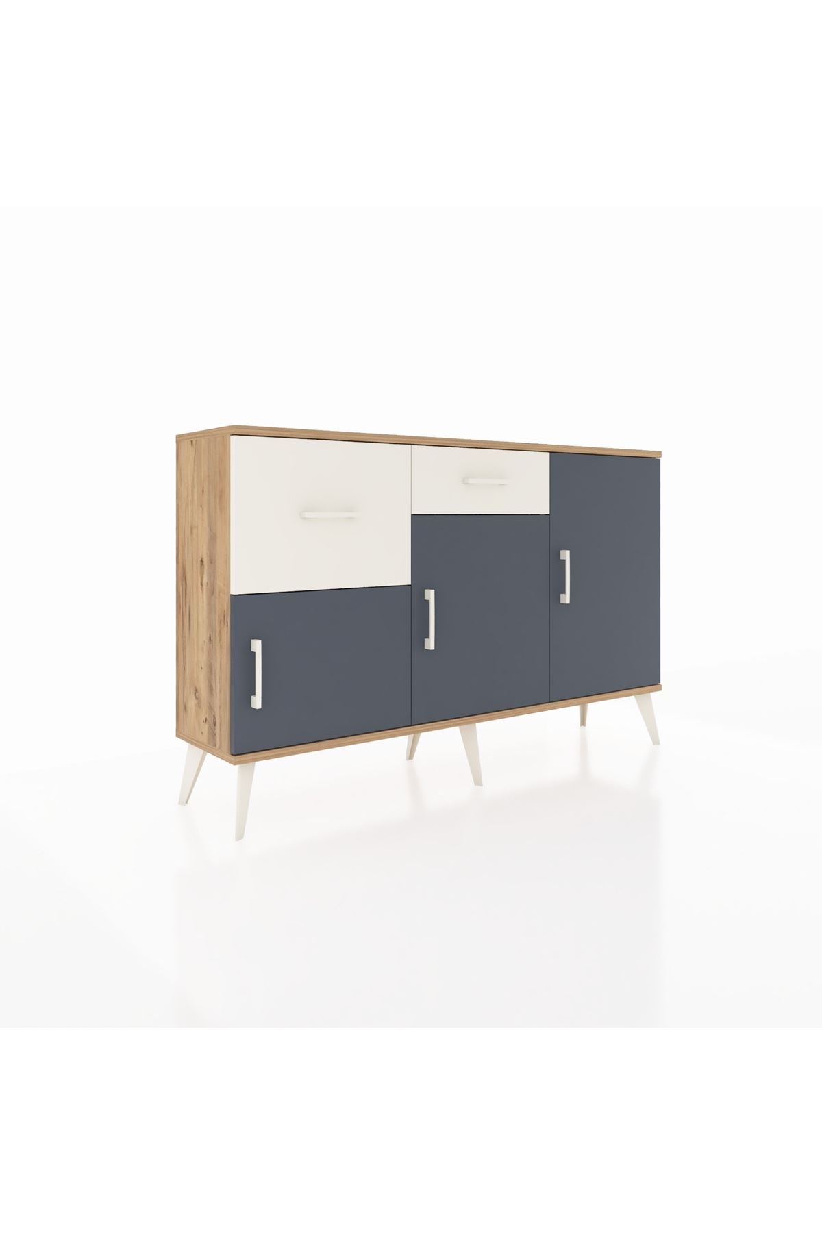 Arges Konsol 3 Raflı 2 Çekmeceli 3 Kapaklı 132x30x83 - S144M009V25A