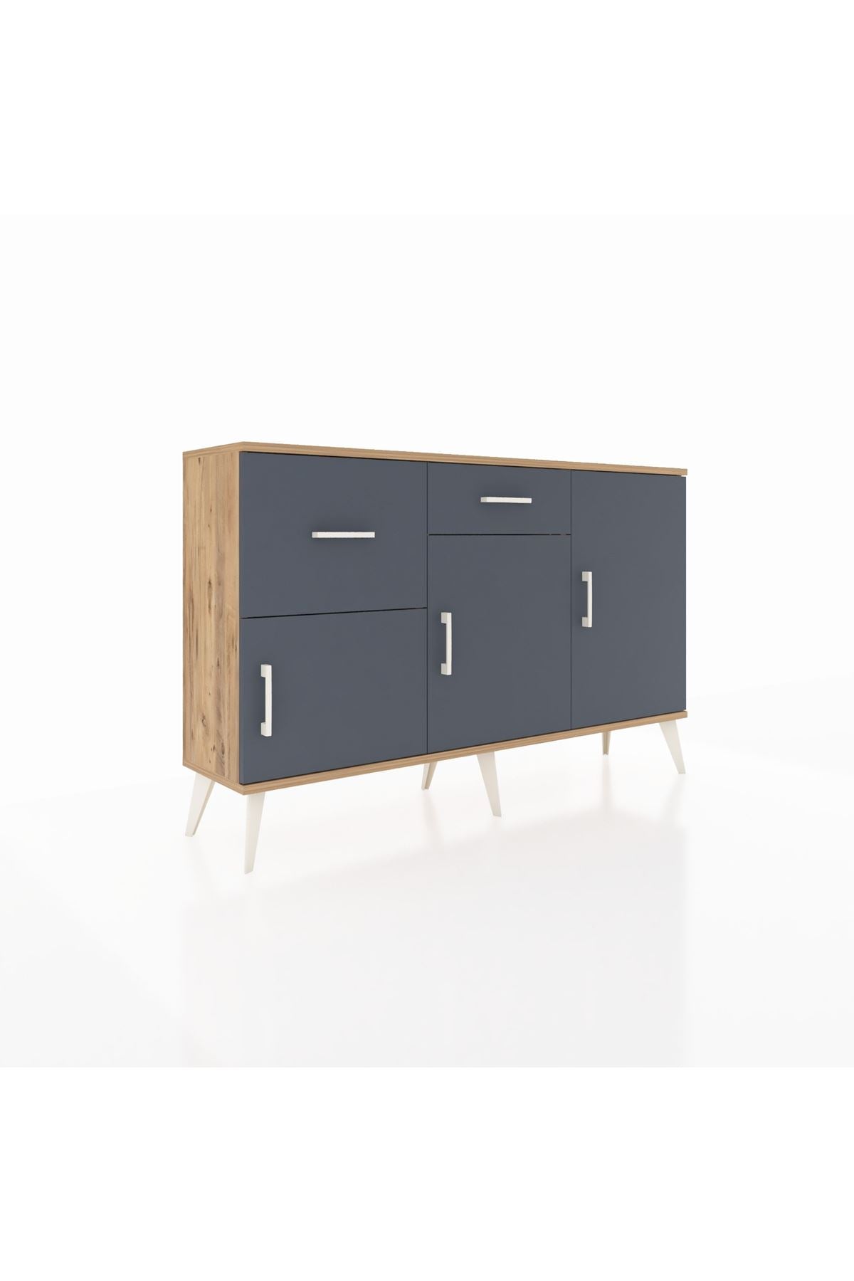 Arges Konsol 3 Raflı 2 Çekmeceli 3 Kapaklı 132x30x83 - S144M009V26A