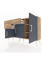 Arges Konsol 3 Raflı 2 Çekmeceli 3 Kapaklı 132x30x83 - S144M009V27A