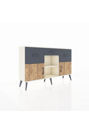 Arges Konsol Tek Raflı 3 Çekmeceli 3 Kapaklı 132x30x83 - S144M010V02A