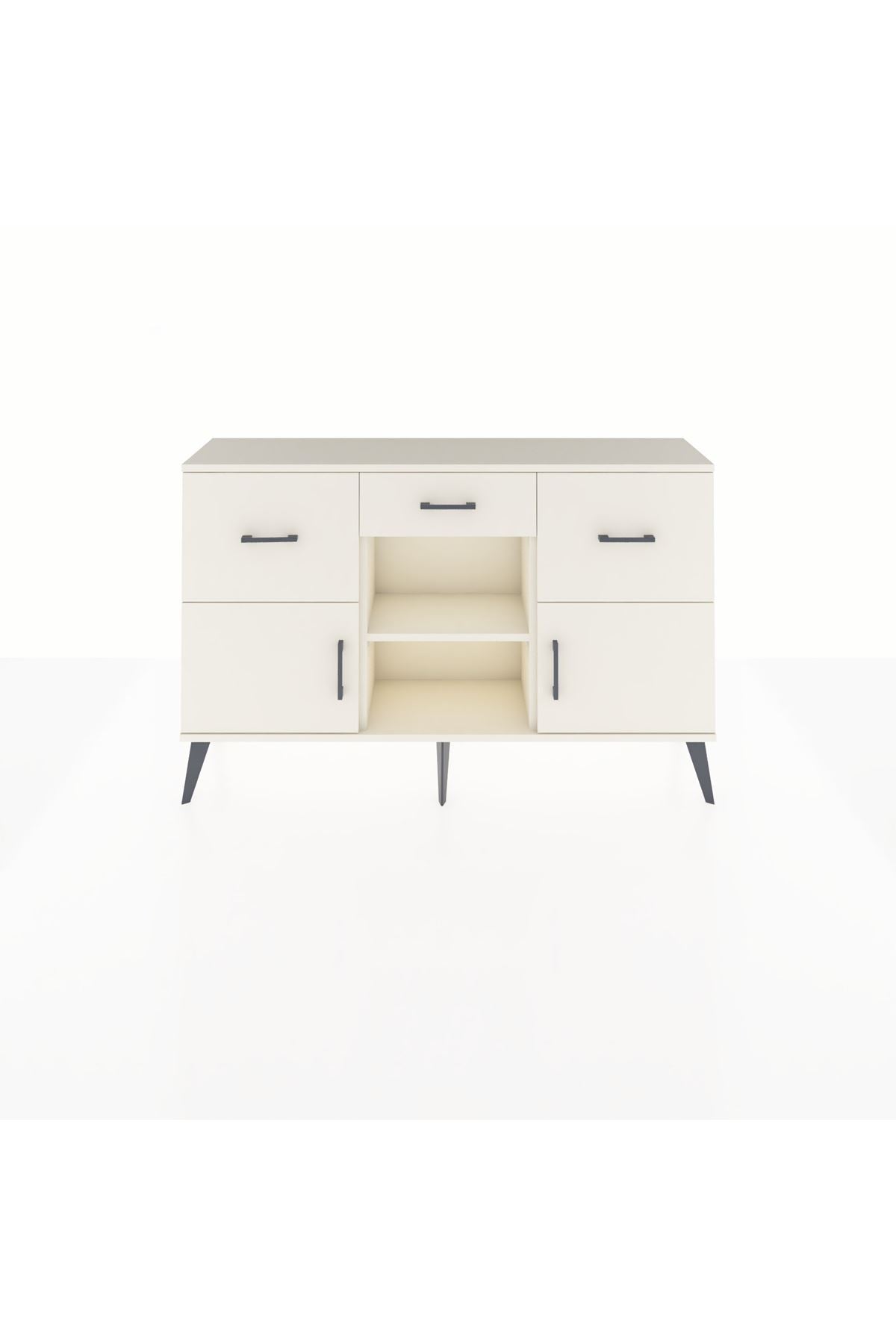 Arges Konsol Tek Raflı 3 Çekmeceli 3 Kapaklı 132x30x83 - S144M010V04A