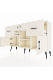 Arges Konsol Tek Raflı 3 Çekmeceli 3 Kapaklı 132x30x83 - S144M010V04A