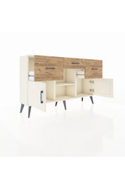 Arges Konsol Tek Raflı 3 Çekmeceli 3 Kapaklı 132x30x83 - S144M010V06A