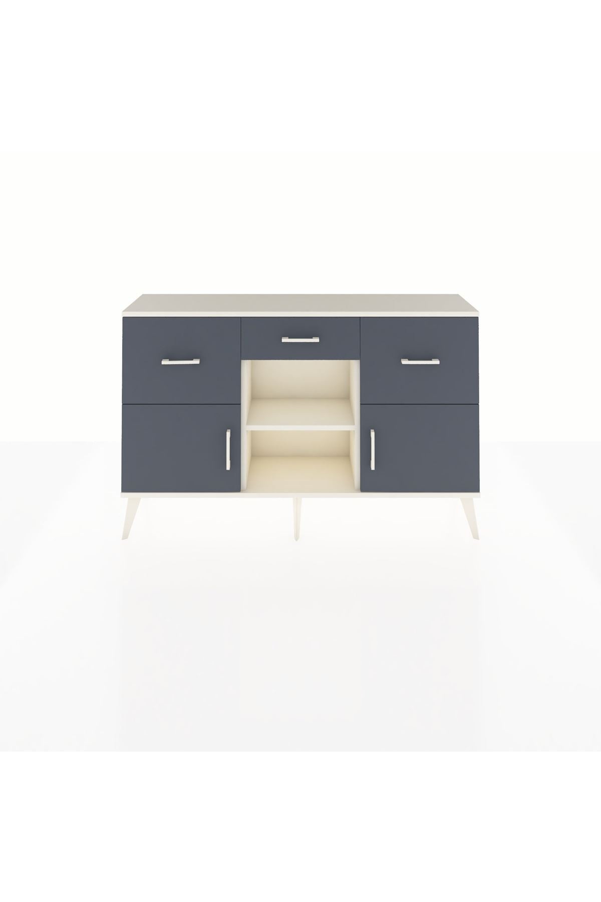 Arges Konsol Tek Raflı 3 Çekmeceli 3 Kapaklı 132x30x83 - S144M010V08A