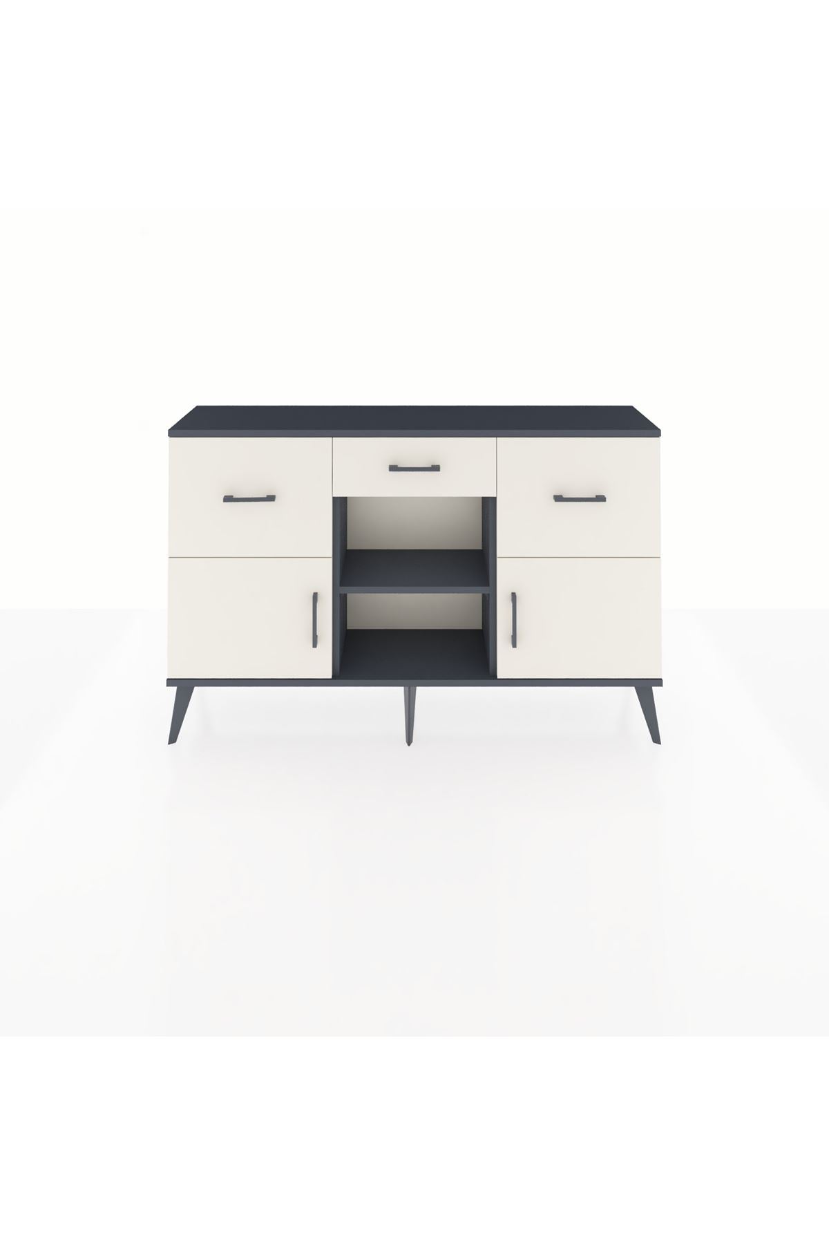 Arges Konsol Tek Raflı 3 Çekmeceli 3 Kapaklı 132x30x83 - S144M010V13A