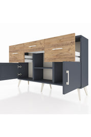Arges Konsol Tek Raflı 3 Çekmeceli 3 Kapaklı 132x30x83 - S144M010V18A