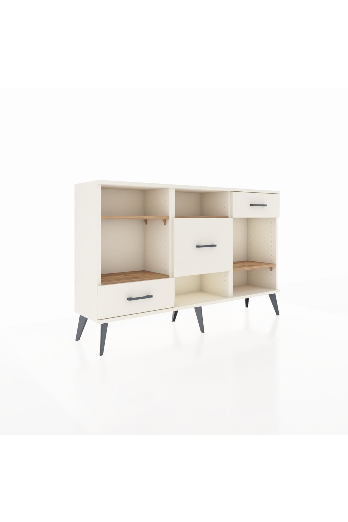 Arges Konsol 4 Raflı 3 Çekmeceli 132x30x83 - S144M001V01A