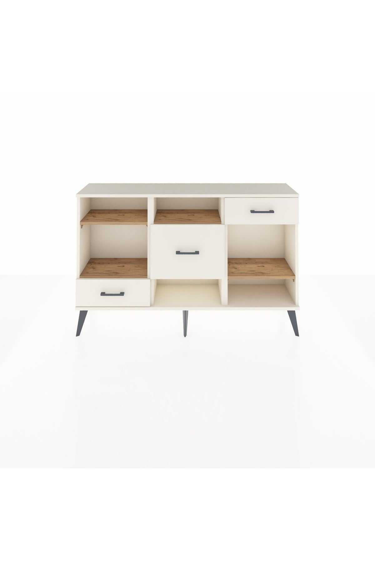 Arges Konsol 4 Raflı 3 Çekmeceli 132x30x83 - S144M001V01A