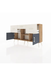 Arges Konsol Tek Raflı 3 Çekmeceli 3 Kapaklı 132x30x83 - S144M010V25A