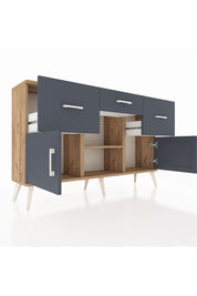 Arges Konsol Tek Raflı 3 Çekmeceli 3 Kapaklı 132x30x83 - S144M010V26A