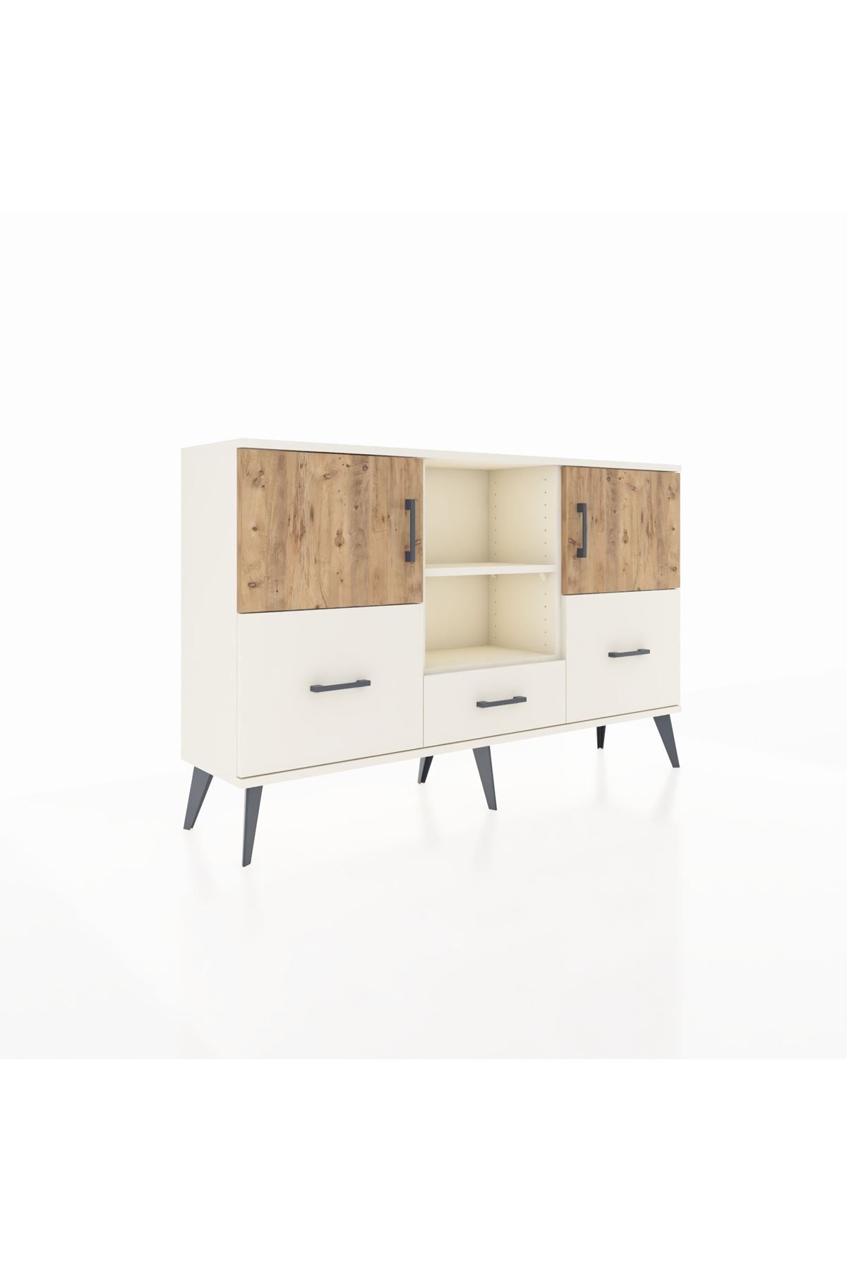 Arges Konsol 4 Raflı 3 Çekmeceli 3 Kapaklı 132x30x83 - S144M011V01A