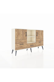 Arges Konsol 4 Raflı 3 Çekmeceli 3 Kapaklı 132x30x83 - S144M011V03A