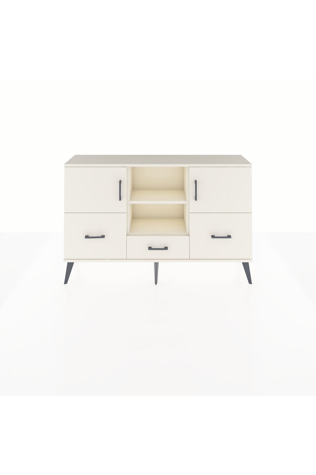 Arges Konsol 4 Raflı 3 Çekmeceli 3 Kapaklı 132x30x83 - S144M011V04A