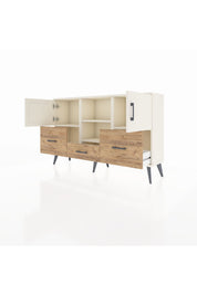 Arges Konsol 4 Raflı 3 Çekmeceli 3 Kapaklı 132x30x83 - S144M011V06A