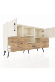 Arges Konsol 4 Raflı 3 Çekmeceli 3 Kapaklı 132x30x83 - S144M011V06A