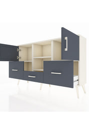 Arges Konsol 4 Raflı 3 Çekmeceli 3 Kapaklı 132x30x83 - S144M011V08A