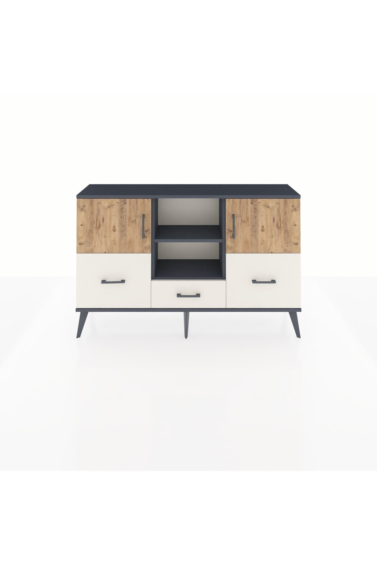 Arges Konsol 4 Raflı 3 Çekmeceli 3 Kapaklı 132x30x83 - S144M011V10A