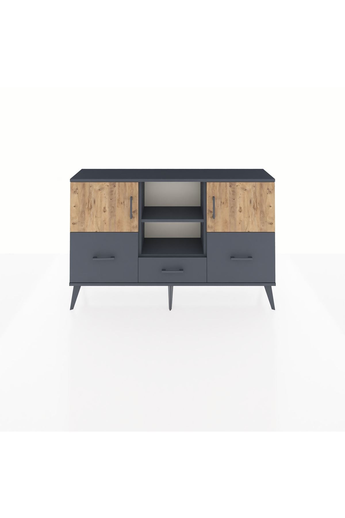 Arges Konsol 4 Raflı 3 Çekmeceli 3 Kapaklı 132x30x83 - S144M011V11A
