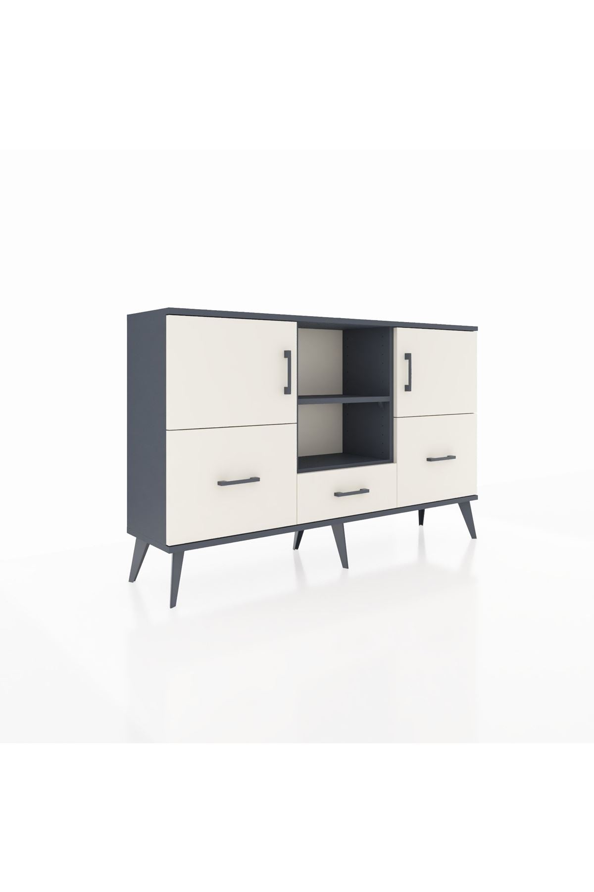 Arges Konsol 4 Raflı 3 Çekmeceli 3 Kapaklı 132x30x83 - S144M011V13A