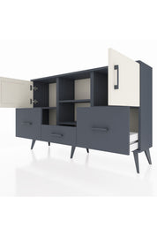 Arges Konsol 4 Raflı 3 Çekmeceli 3 Kapaklı 132x30x83 - S144M011V14A