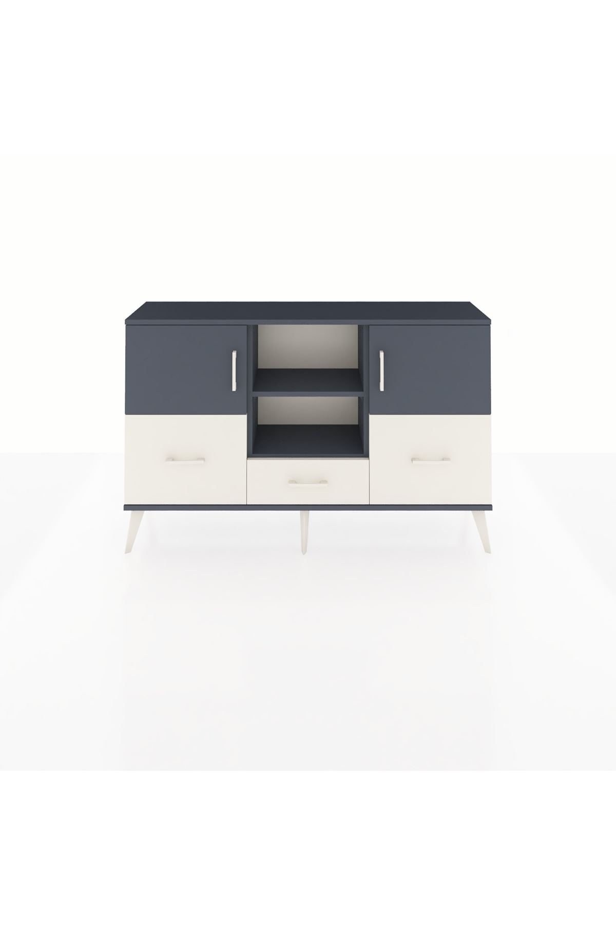 Arges Konsol 4 Raflı 3 Çekmeceli 3 Kapaklı 132x30x83 - S144M011V16A