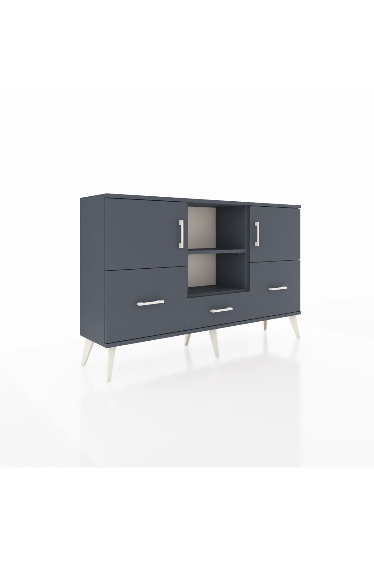 Arges Konsol 4 Raflı 3 Çekmeceli 3 Kapaklı 132x30x83 - S144M011V17A