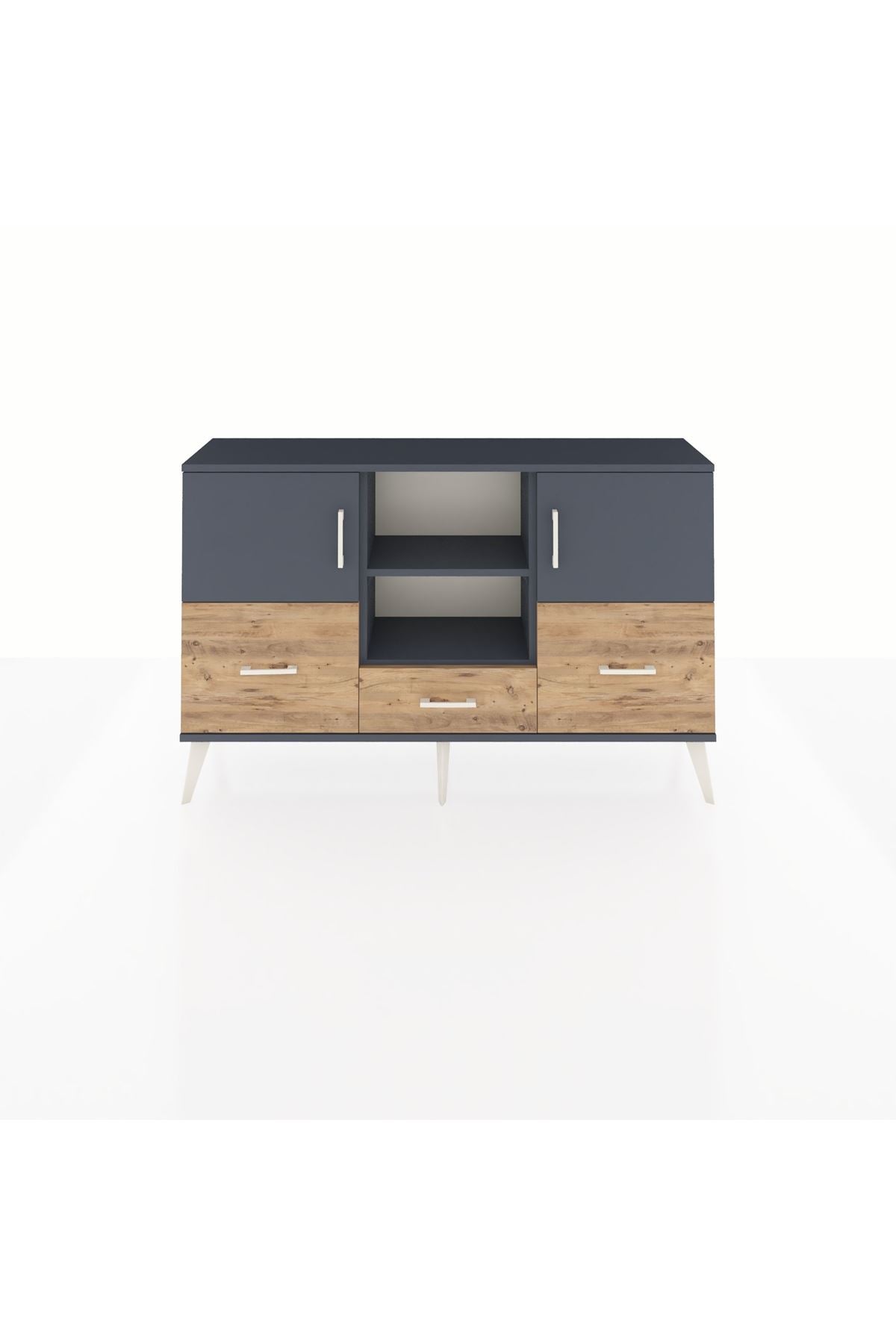 Arges Konsol 4 Raflı 3 Çekmeceli 3 Kapaklı 132x30x83 - S144M011V18A