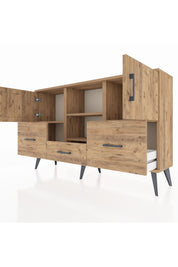 Arges Konsol 4 Raflı 3 Çekmeceli 3 Kapaklı 132x30x83 - S144M011V21A