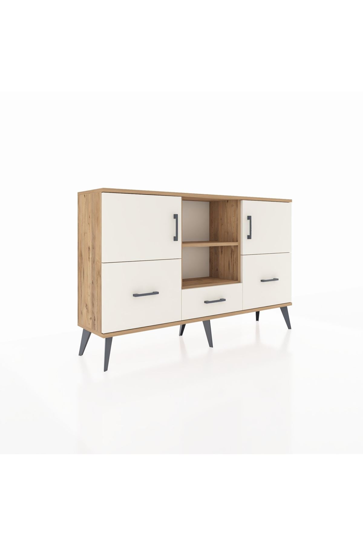 Arges Konsol 4 Raflı 3 Çekmeceli 3 Kapaklı 132x30x83 - S144M011V22A