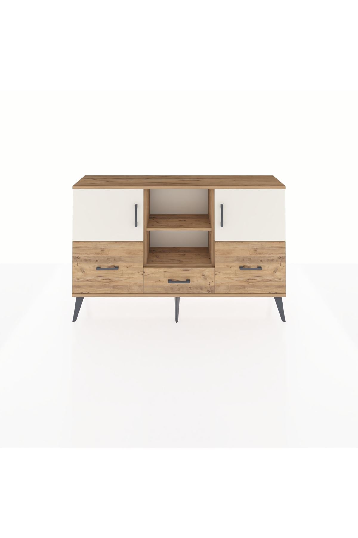 Arges Konsol 4 Raflı 3 Çekmeceli 3 Kapaklı 132x30x83 - S144M011V24A