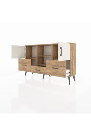 Arges Konsol 4 Raflı 3 Çekmeceli 3 Kapaklı 132x30x83 - S144M011V24A
