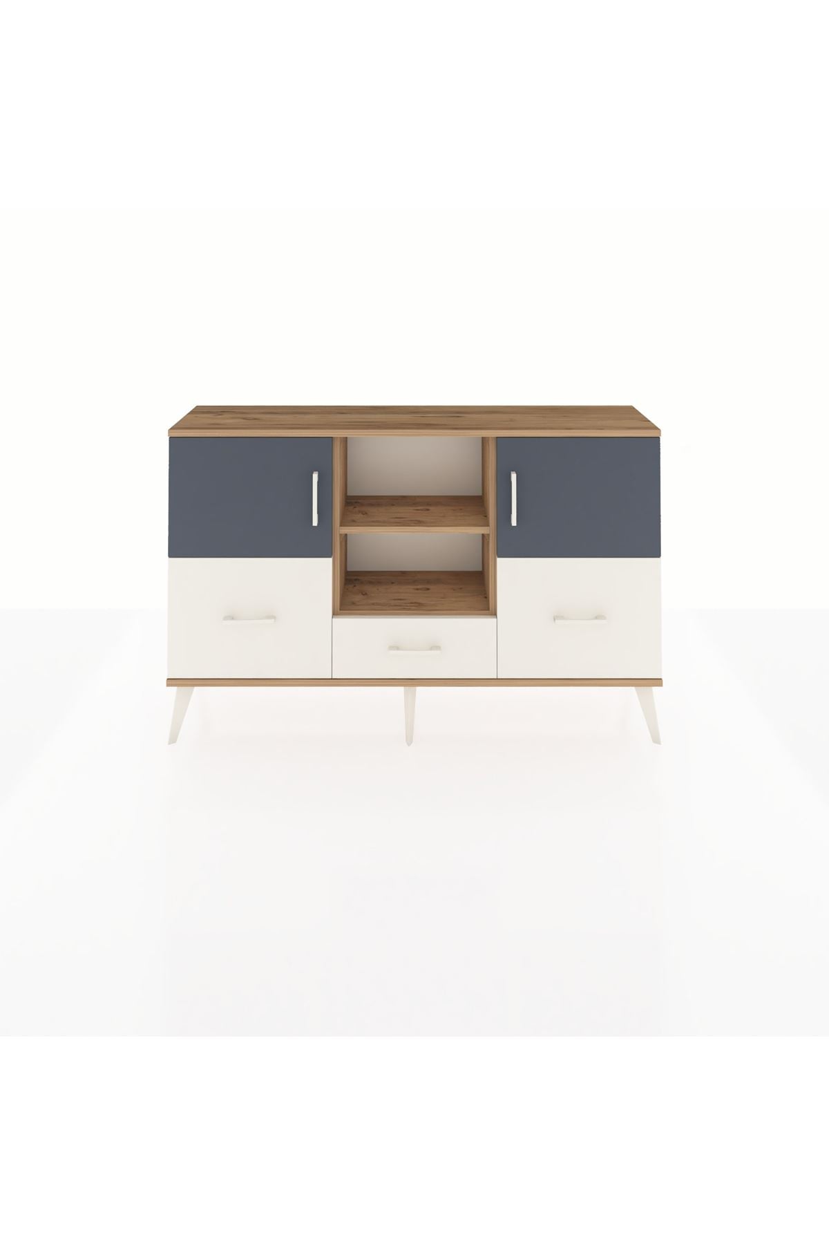 Arges Konsol 4 Raflı 3 Çekmeceli 3 Kapaklı 132x30x83 - S144M011V25A