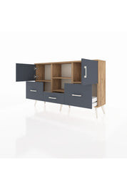 Arges Konsol 4 Raflı 3 Çekmeceli 3 Kapaklı 132x30x83 - S144M011V26A