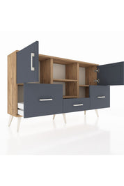 Arges Konsol 4 Raflı 3 Çekmeceli 3 Kapaklı 132x30x83 - S144M011V26A