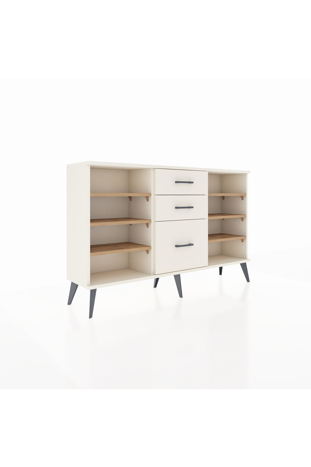 Arges Konsol 6 Raflı 3 Çekmeceli 132x30x83 - S144M012V01A
