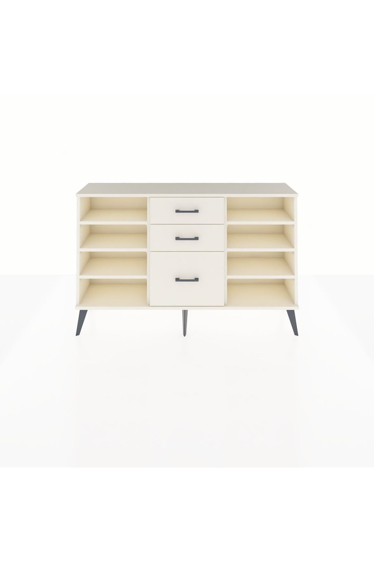 Arges Konsol 6 Raflı 3 Çekmeceli 132x30x83 - S144M012V04A