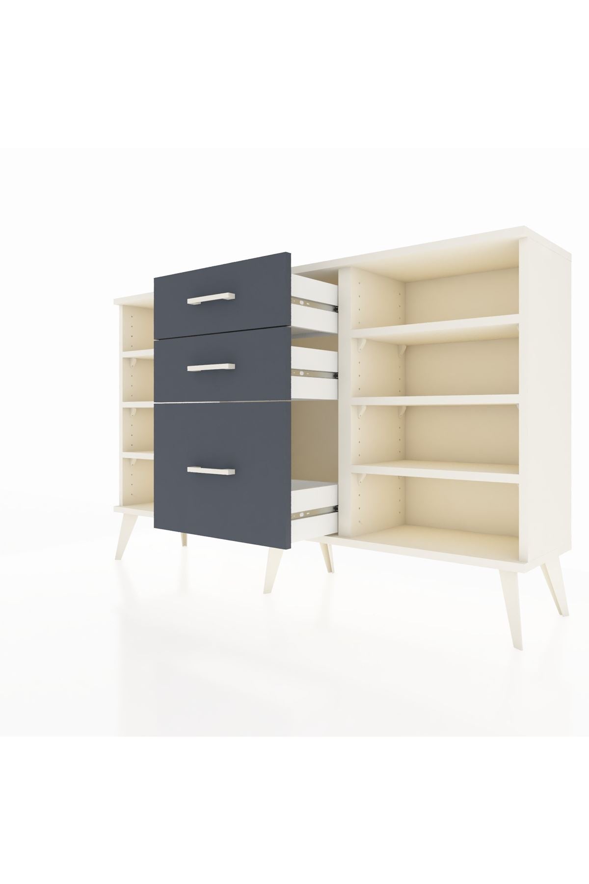 Arges Konsol 6 Raflı 3 Çekmeceli 132x30x83 - S144M012V05A