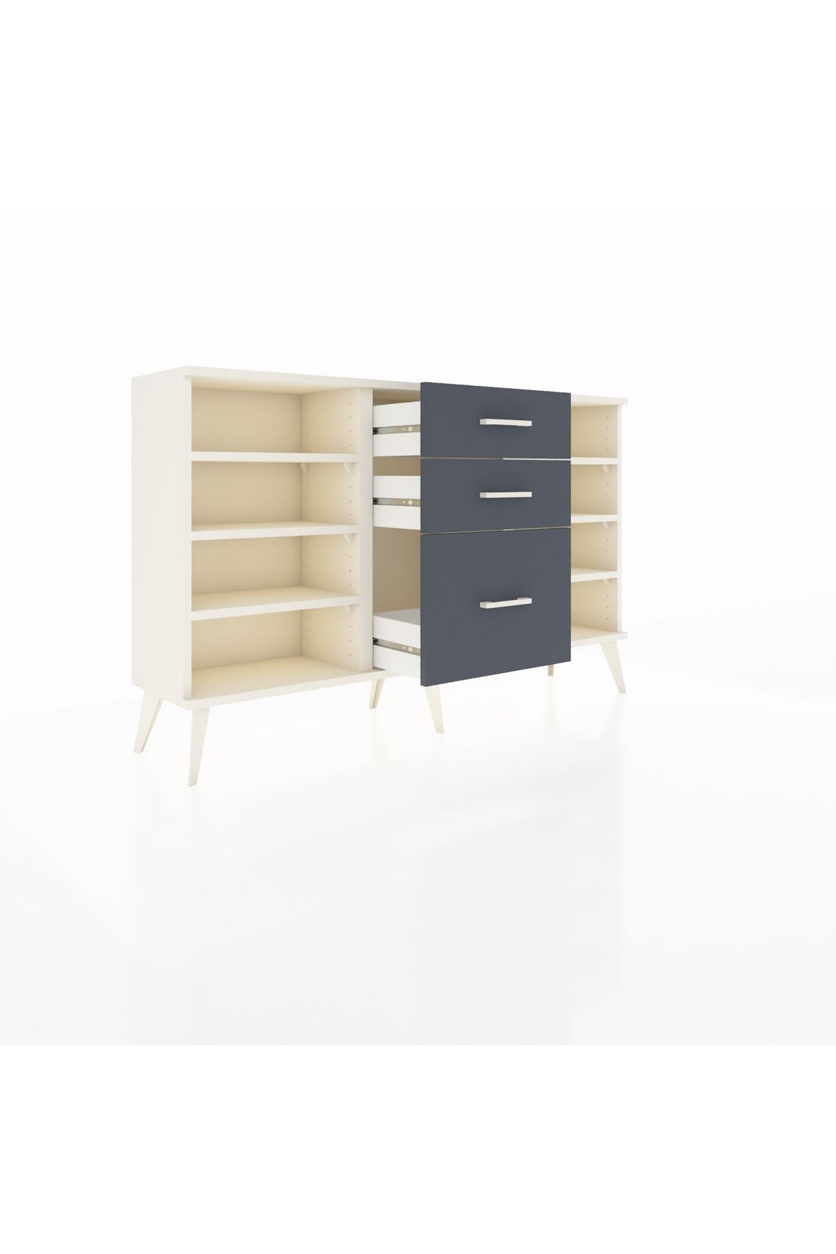 Arges Konsol 6 Raflı 3 Çekmeceli 132x30x83 - S144M012V05A