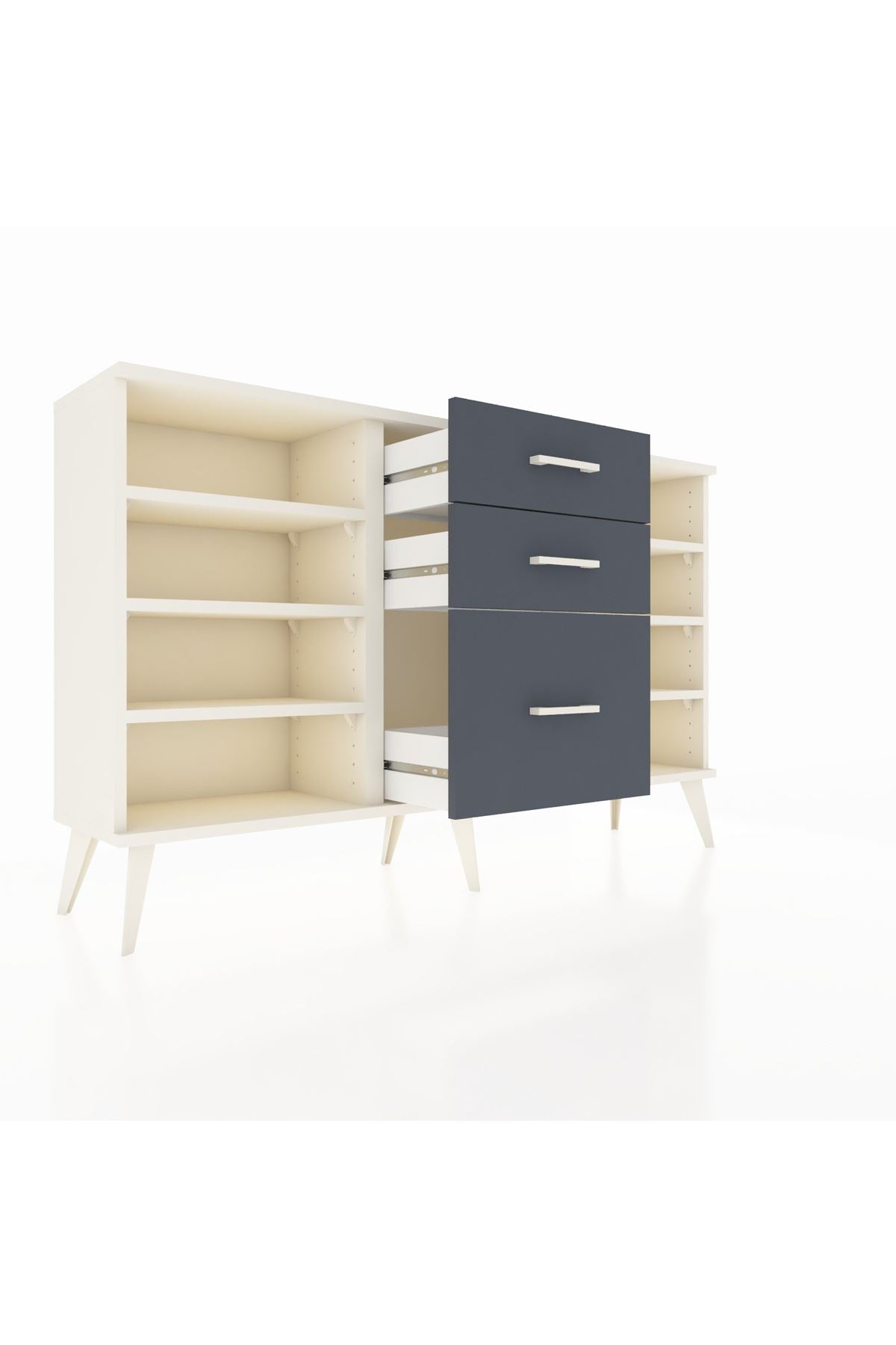 Arges Konsol 6 Raflı 3 Çekmeceli 132x30x83 - S144M012V05A