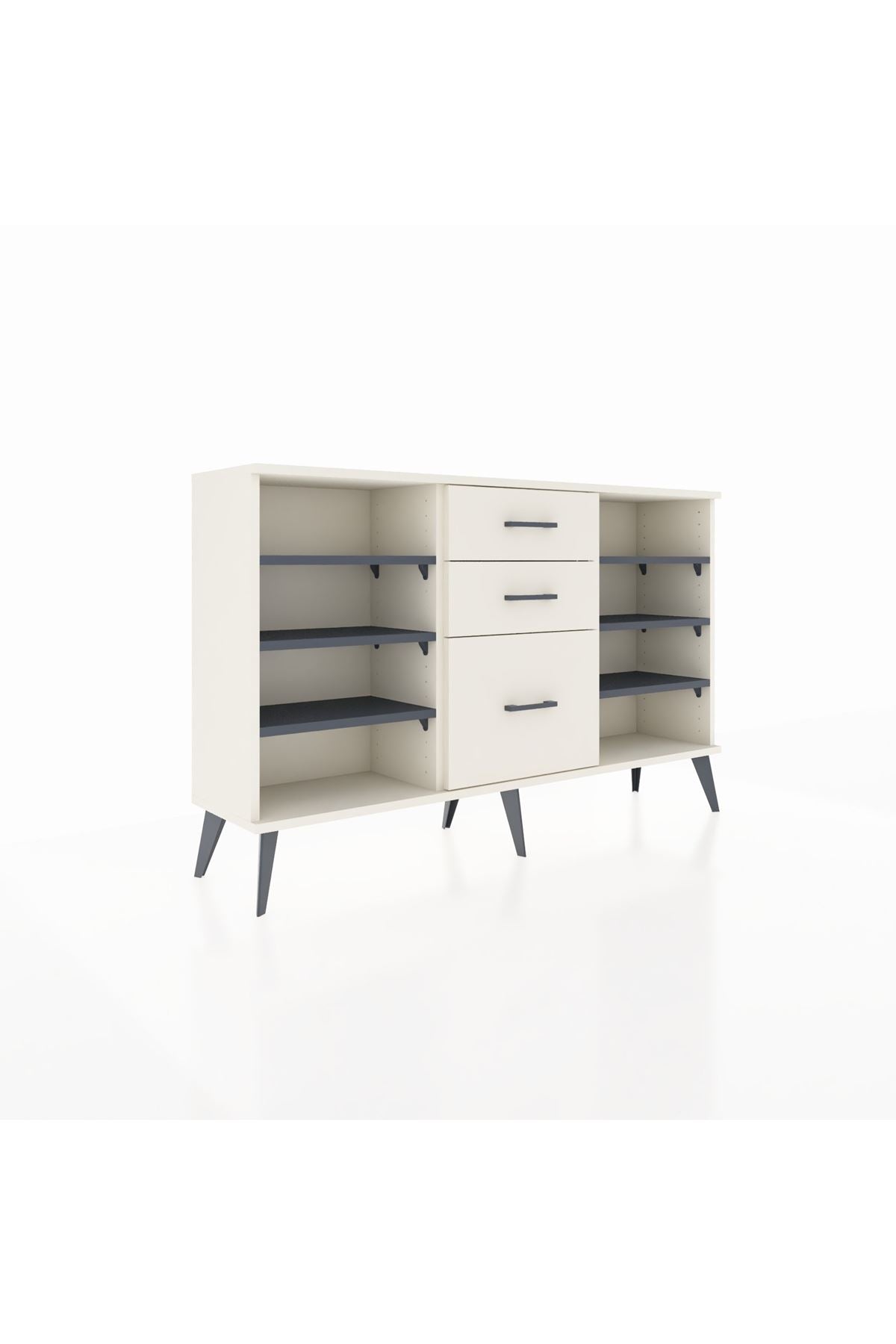 Arges Konsol 6 Raflı 3 Çekmeceli 132x30x83 - S144M012V07A
