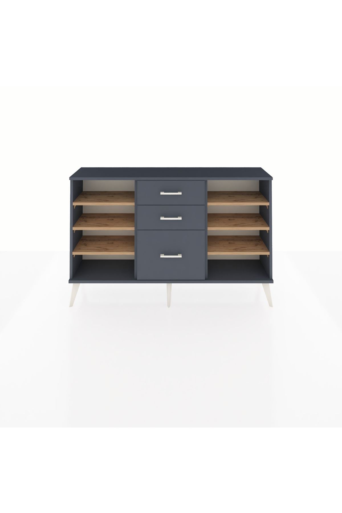 Arges Konsol 6 Raflı 3 Çekmeceli 132x30x83 - S144M012V11A