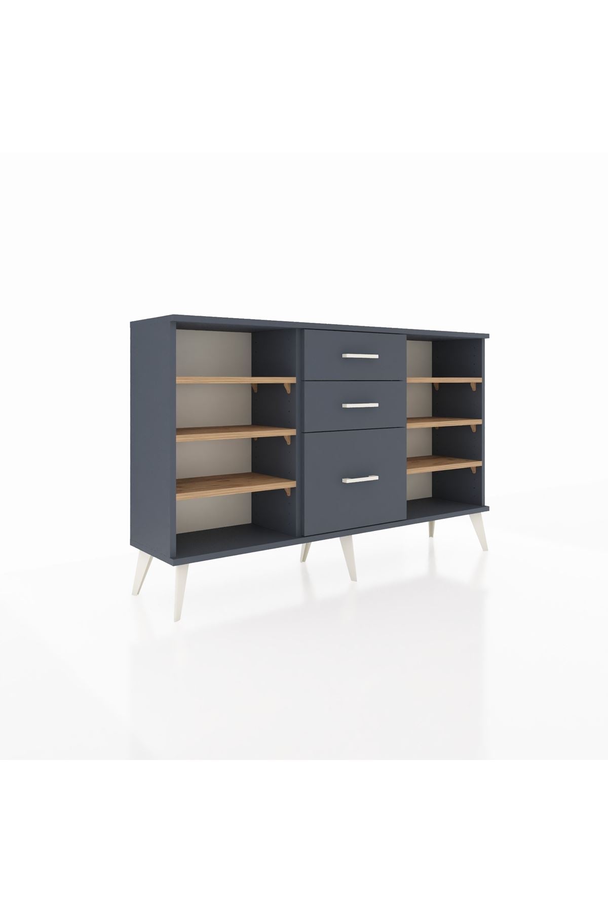 Arges Konsol 6 Raflı 3 Çekmeceli 132x30x83 - S144M012V11A