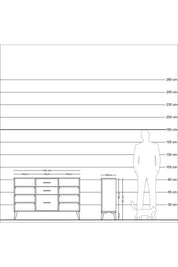 Arges Konsol 6 Raflı 3 Çekmeceli 132x30x83 - S144M012V11A