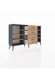 Arges Konsol 6 Raflı 3 Çekmeceli 132x30x83 - S144M012V12A